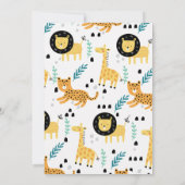 かわいいオレンジすべてのパーティー動物を呼び出す2nd誕生日 招待状 (裏面)