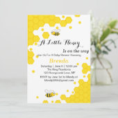 かわいいオレンジとブラックのハチ | 水彩ハニカム 招待状 (スタンド正面)