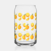 かわいいオレンジと白い花 ガラス缶 (右)