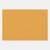 かわいいオレンジと緑の葉柄 ラッピングペーパーシート (正面2)