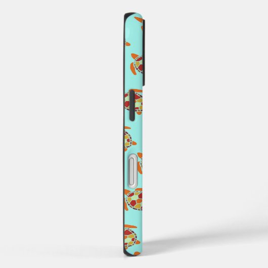 かわいいオレンジと黄色いウミガメのパターン Case-Mate iPhoneケース (裏面 / 右)