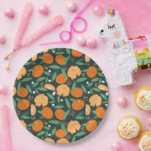 かわいいオレンジのかんきつ類のパーティー  ペーパープレート (パーティー)