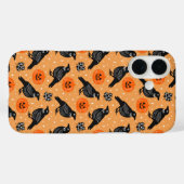 かわいいオレンジのハロウィン クラウンポンプキン柄 Case-Mate iPhoneケース (裏面 (横))