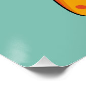 かわいいオレンジのヒトデ漫画 ポスター (コーナー)