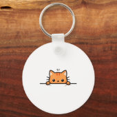 かわいいオレンジの子猫がこちらを覗く ギャング猫C キーホルダー (正面)