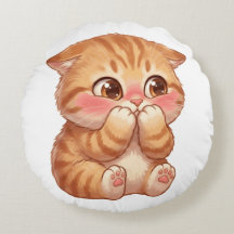 かわいいオレンジの子猫のほっぺ Canvas Wall Art