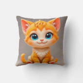 かわいいオレンジの子猫のキャラクター動物の居心地の良いスタイル 🐱 クッション (裏面)