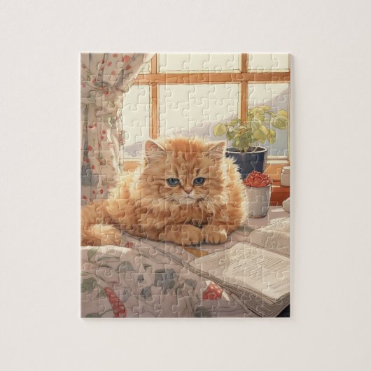 かわいいオレンジの子猫のジグソーパズル ジグソーパズル (縦)