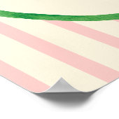 かわいいオレンジの弓の赤ちゃん歓迎の看板 ポスター (角)