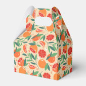 かわいいオレンジの柑橘系フルーツパーティーフェイスボックス フェイバーボックス (正面サイド)