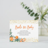 かわいいオレンジの柑橘系ベイビーブックス挿入カード ポストカード