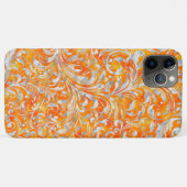 かわいいオレンジの渦巻きフローラデザイン Case-Mate iPhoneケース (裏面(横))