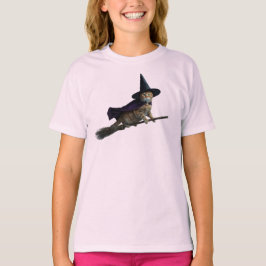 かわいいオレンジの猫のハロウィン子供Tシャツ Tシャツ