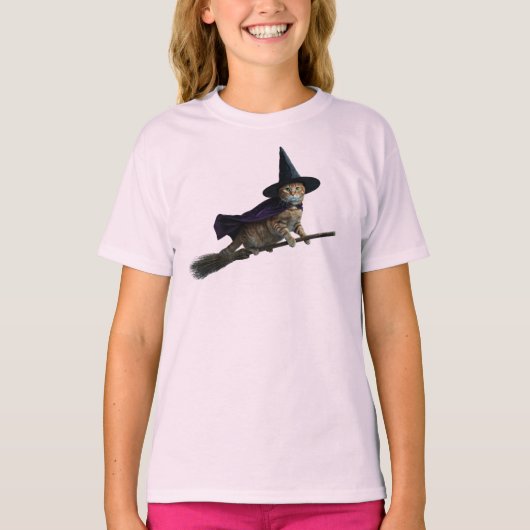 かわいいオレンジの猫のハロウィン子供Tシャツ Tシャツ (正面)