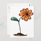 かわいいオレンジの花 ポストカード (正面/裏面)