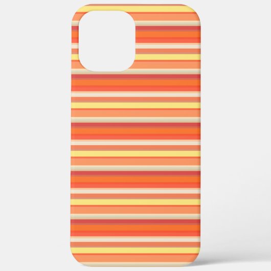 かわいいオレンジの赤いストライプ Case-Mate iPhoneケース (裏面)