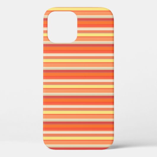 かわいいオレンジの赤いストライプ Case-Mate iPhoneケース (裏面)