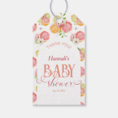 かわいいオレンジの赤ちゃん歓迎パーティー景品 ギフトタグ (正面)