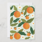 かわいいオレンジの赤ちゃん歓迎会ゲーム ベイビービンゴ 招待状 (裏面)