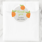 かわいいオレンジの赤ちゃん歓迎会感謝祭 ラウンドシール (バッグ)