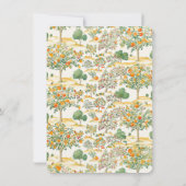 かわいいオレンジの赤ちゃん歓迎会 トイレ ストライプ 招待状 (裏面)