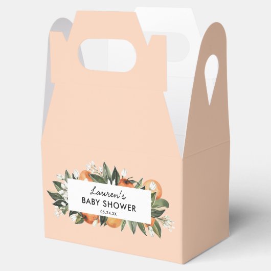 かわいいオレンジの赤ちゃん歓迎会 フェイバーボックス (オープン)