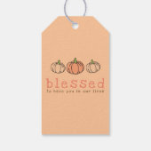 かわいいオレンジカボチャ賛美感謝祭 ギフトタグ (裏面)