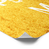 かわいいオレンジカボチャ魔法引用文ゴールデンアート ポスター (角)