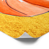 かわいいオレンジカボチャ黄金秋のキッチンアート ポスター (角)