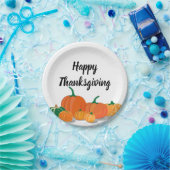 かわいいオレンジカボチャ ペーパープレート (パーティー)