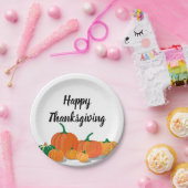 かわいいオレンジカボチャ ペーパープレート (パーティー)