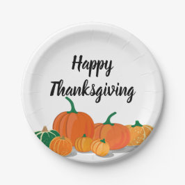 かわいいオレンジカボチャ ペーパープレート