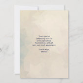 かわいいオレンジキツネとリースとハートありがとう サンキューカード (裏面)