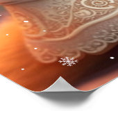 かわいいオレンジキツネインアローブアート子供部屋 ポスター (角)