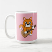 かわいいオレンジキャッ遊トのギター漫画 |名前の追加 コーヒーマグカップ (左)