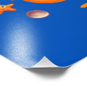 かわいいオレンジシーホース フォトプリント            (角)