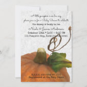 かわいいオレンジストーリーブックプリンセスベビーシャワー 招待状 (正面)