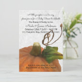 かわいいオレンジストーリーブックプリンセスベビーシャワー 招待状 (スタンド正面)