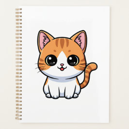 かわいいオレンジタビーキトゥンキャラクター プランナー手帳