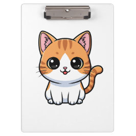 かわいいオレンジタビー子猫のキャラクター クリップボード