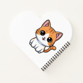 かわいいオレンジタビー子猫のキャラクター ノートブック (裏面)