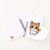 かわいいオレンジタビー子猫のキャラクター ノートブック (内部)