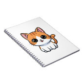 かわいいオレンジタビー子猫のキャラクター ノートブック (右側)