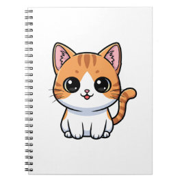 かわいいオレンジタビー子猫のキャラクター ノートブック