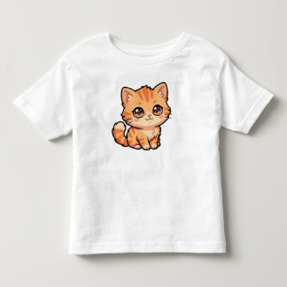 かわいいオレンジタビー子猫のトドラージャージTシャツ トドラーTシャツ