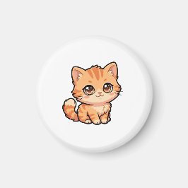 かわいいオレンジタビー子猫マグネット マグネット