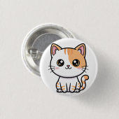 かわいいオレンジタビー子猫 缶バッジ (正面&裏面)