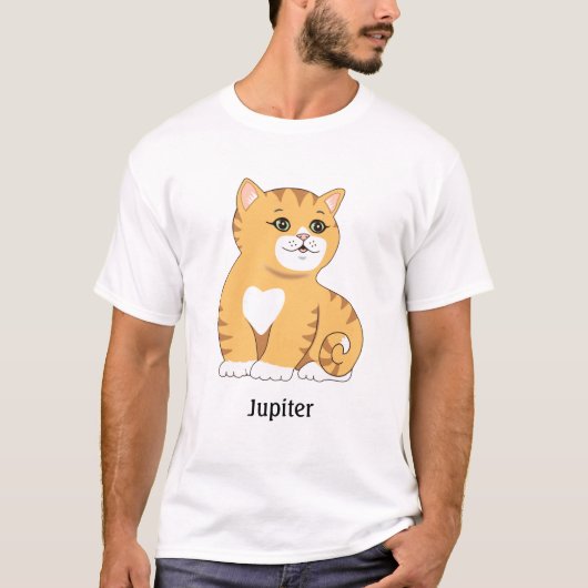 かわいいオレンジタビー子猫Tシャツ Tシャツ (正面)