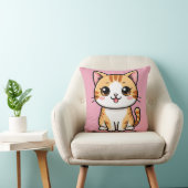 かわいいオレンジタビー猫のキャラクターアニマルスタイル 🐱 クッション (椅子)