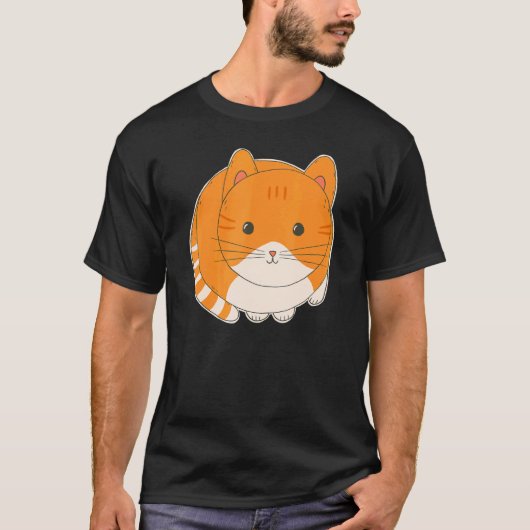 かわいいオレンジタビー猫の芸術 Tシャツ (正面)